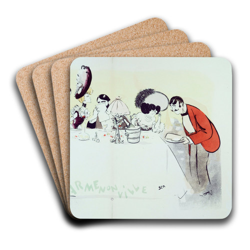 Armenonville by Georges Goursat (Sem) Art Drink Coaster set