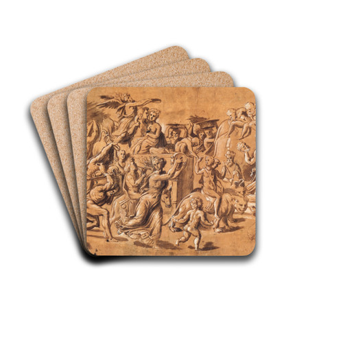 Bacchus' triumf by Rosso Fiorentino Drink Coasters - set of 4