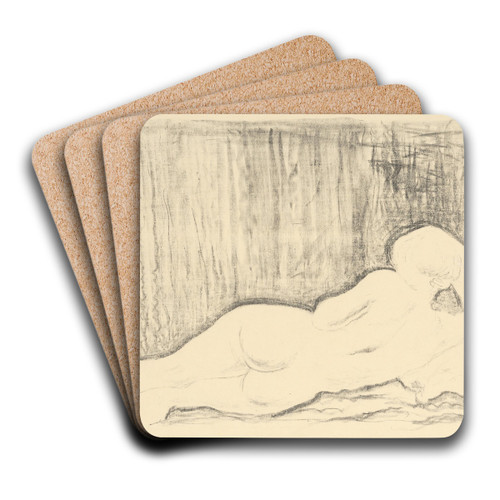 Leiaci akt od chrbta by Mikul Galanda Art Drink Coaster set Leiaci akt od chrbta by Mikul Galanda Art Drink Coaster set