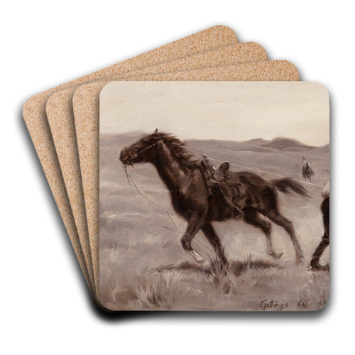 Making a Tie Loose by Elling William Gollings Art Drink Coaster set Making a Tie Loose by Elling William Gollings Art Drink Coaster set