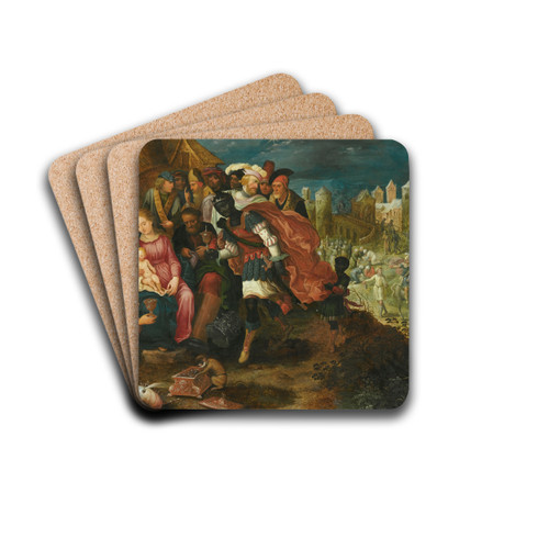 The Adoration Of The Magi by Gaspar van den Hoecke Drink Coasters - set of 4