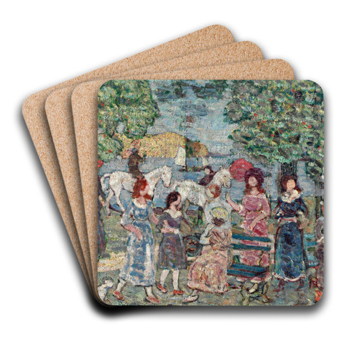 Landscape With Figures by Maurice Prendergast Art Drink Coaster set