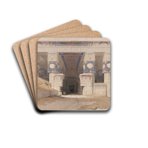 Dendera [Dandara]. Dec. 7th, 1838. by David Roberts Drink Coasters - set of 4