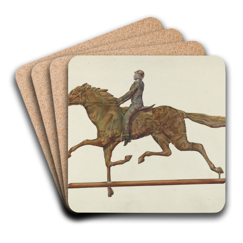 Weather Vane - Horse and Rider by Victor F. Muollo Art Drink Coaster set Weather Vane - Horse and Rider by Victor F. Muollo Art Drink Coaster set