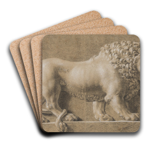 Schreitender Lwe by Philipp Jakob Becker Art Drink Coaster set
