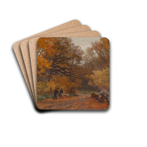 Motiv aus Lundenburg by Hugo Darnaut Drink Coasters - set of 4
