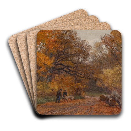 Motiv aus Lundenburg by Hugo Darnaut Art Drink Coaster set