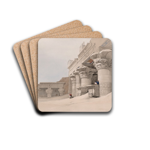 Edfou [Edfu, Idf]. Nov. 24th, 1838. by David Roberts Drink Coasters - set of 4