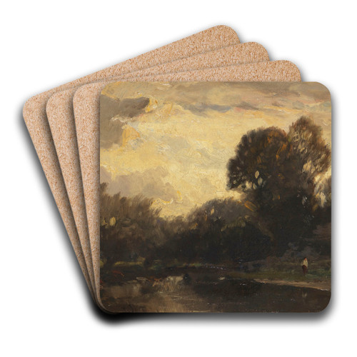 Flusslandschaft by Ludwig Willroider Art Drink Coaster set