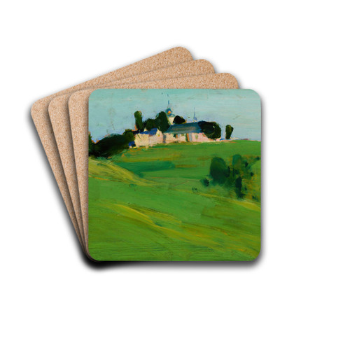 View from Istebna V. Church by Konrad Krzyanowski Drink Coasters - set of 4