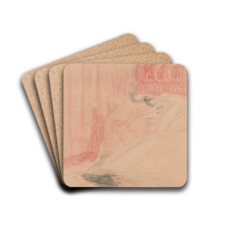 Ensor's Mother Sleeping by James Ensor Drink Coasters - set of 4