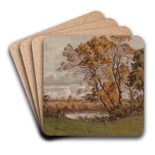 Paysage by Henri-Joseph Harpignies Art Drink Coaster set