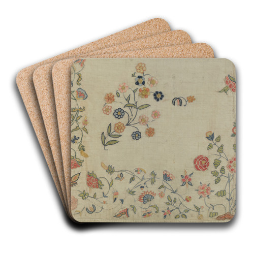 Embroidered Christening Blanket by Phyllis Dorr Art Drink Coaster set