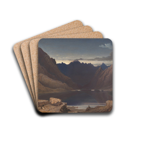 Loch Coruisk, Isle of Skye, Dawn by George Fennell Robson Drink Coasters - set of 4 Loch Coruisk, Isle of Skye, Dawn by George Fennell Robson Drink Coasters - set of 4