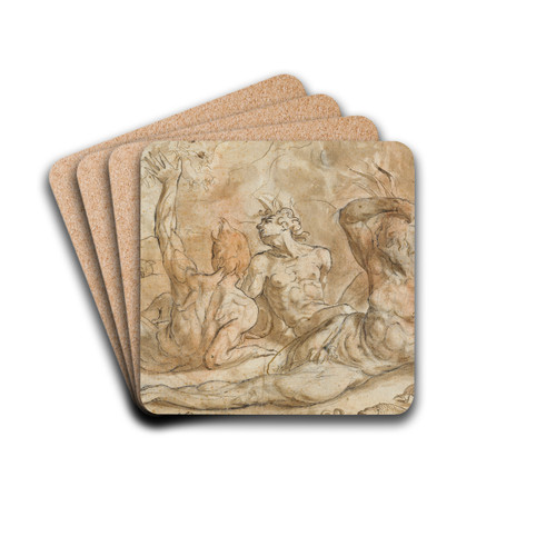 Phaetons Fall by Hans Speeckaert Drink Coasters - set of 4 Phaetons Fall by Hans Speeckaert Drink Coasters - set of 4