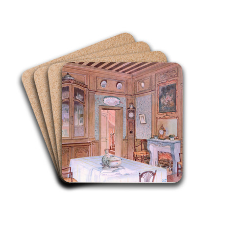 Salle a manger Louis XV de campagne en chne.... by Georges Rmon Drink Coasters - set of 4
