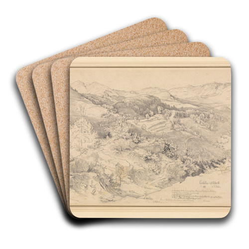 View from Civitella, near Olevano by Victor Paul Mohn Art Drink Coaster set