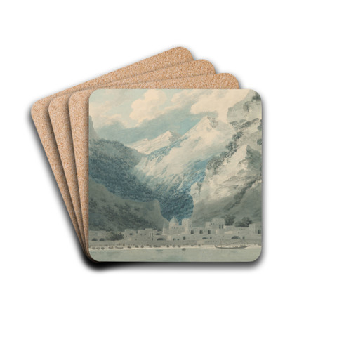 Cetara on the Gulf of Salerno by John Robert Cozens Drink Coasters - set of 4