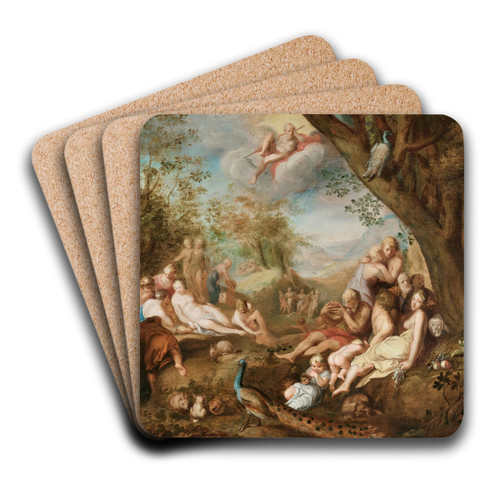 The Golden Age by Circle of Abraham Bloemaert Art Drink Coaster set