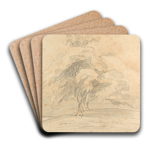 Study from trees near Folly by William Brockedon Art Drink Coaster set
