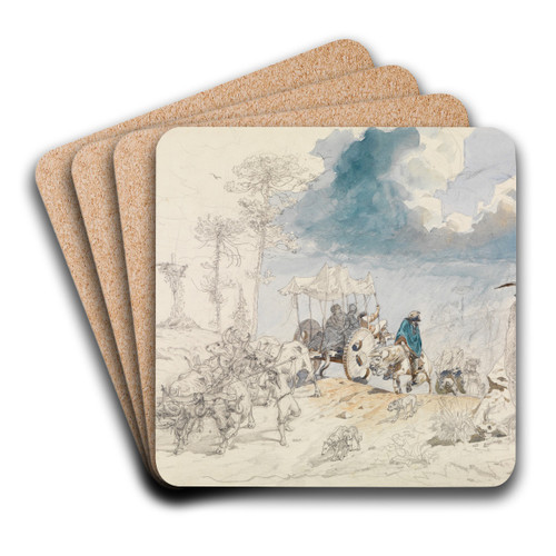 Reisende in Brasilien by Ferdinand Keller Art Drink Coaster set