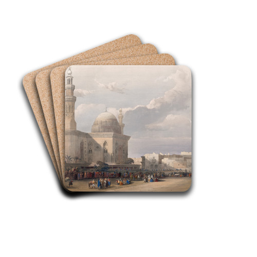 Mosque of Sultan Hassan, from the Great Square of the Rumeyleh. by David Roberts Drink Coasters - set of 4