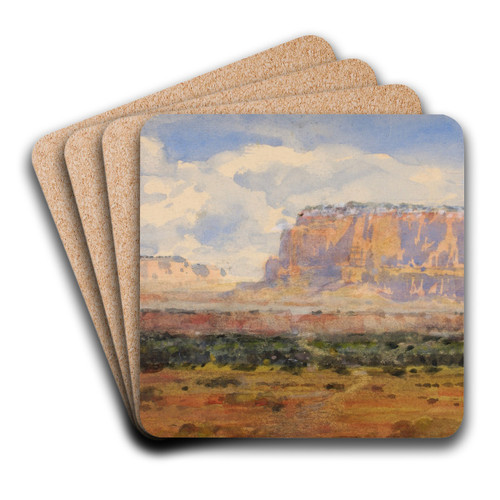 The Enchanted Mesa by William Henry Holmes Art Drink Coaster set