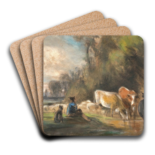 An der Trnke by Friedrich Voltz Art Drink Coaster set An der Trnke by Friedrich Voltz Art Drink Coaster set
