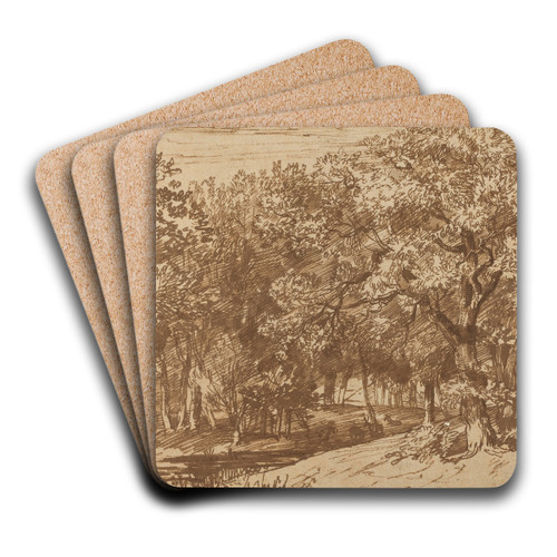 Deer Park by Jan Lievens Art Drink Coaster set