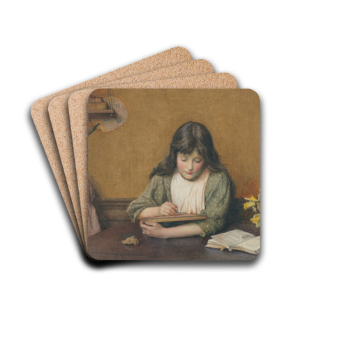 Homework by Charles Edward Wilson Drink Coasters - set of 4 Homework by Charles Edward Wilson Drink Coasters - set of 4