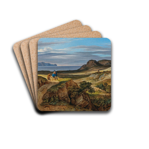 The Flight into Egypt by Heinrich Reinhold Drink Coasters - set of 4