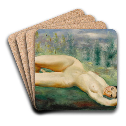 Nu dans l'herbe by Mose Kisling Art Drink Coaster set