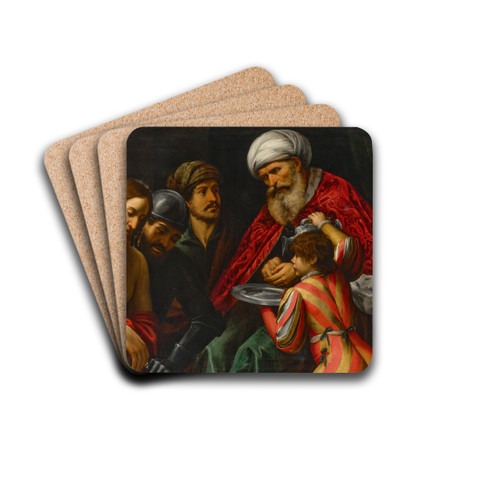 Christ before Pilate by Giuseppe Vermiglio Drink Coasters - set of 4
