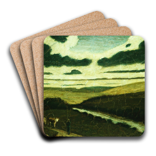Landscape by Albert Pinkham Ryder Art Drink Coaster set Landscape by Albert Pinkham Ryder Art Drink Coaster set