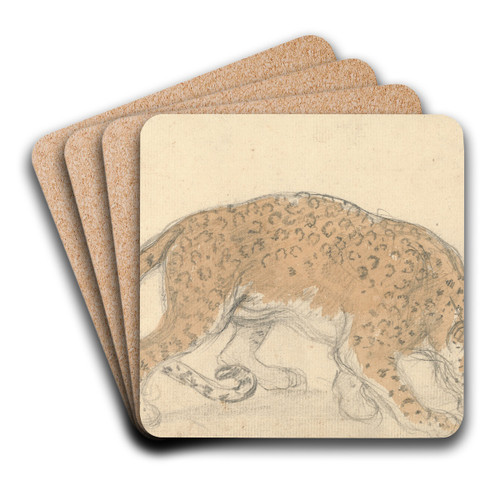 Study of a leopard by Sawrey Gilpin Art Drink Coaster set Study of a leopard by Sawrey Gilpin Art Drink Coaster set