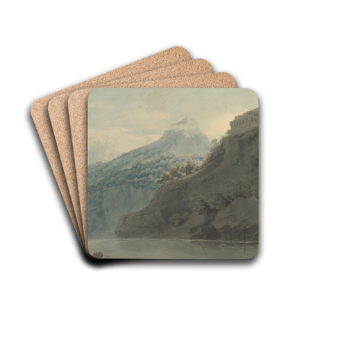 On the Gulf of Salerno near Vietri by John Robert Cozens Drink Coasters - set of 4