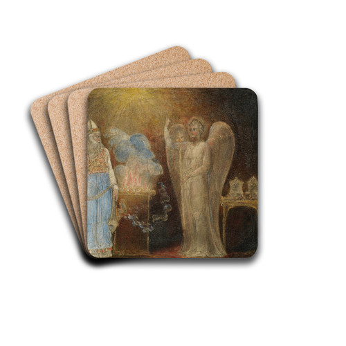 The Angel Appearing to Zacharias by William Blake Drink Coasters - set of 4