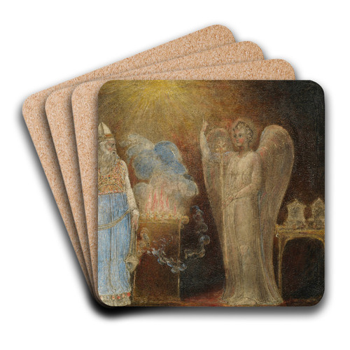 The Angel Appearing to Zacharias by William Blake Art Drink Coaster set
