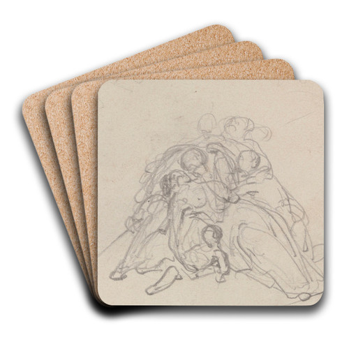 Figure Group by Nicaise De Keyser Art Drink Coaster set Figure Group by Nicaise De Keyser Art Drink Coaster set