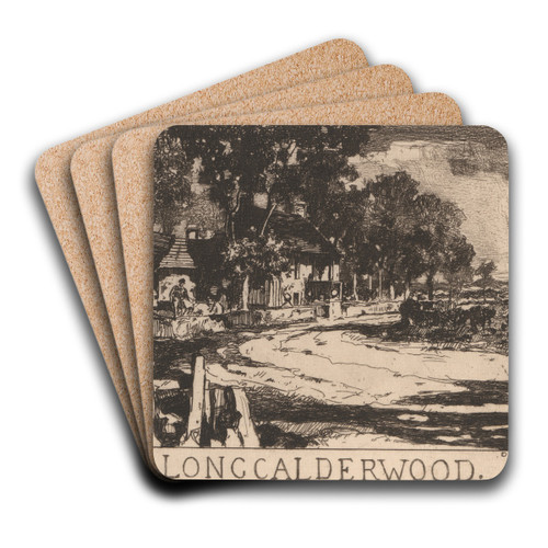 Long Calderwood by David Young Cameron Art Drink Coaster set