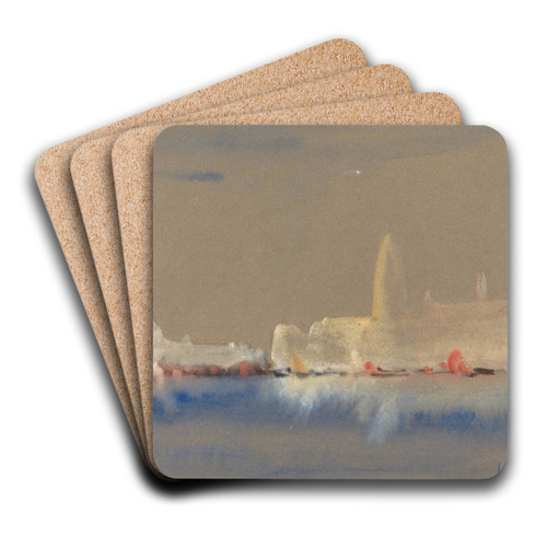 The Salute and the Palazzo Ducale from the Bacino di San Marco by Hercules Brabazon Brabazon Art Drink Coaster set