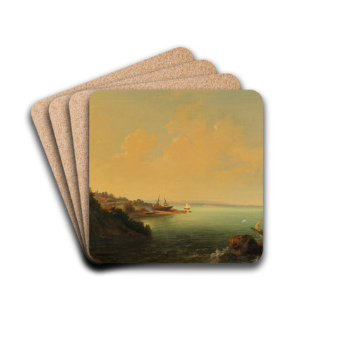 Felskste und Segelboote by Carlo Brioschi Drink Coasters - set of 4