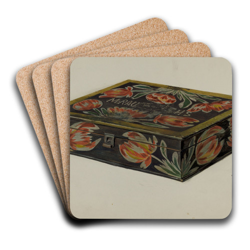 Pa. German Box by Frances Lichten Art Drink Coaster set
