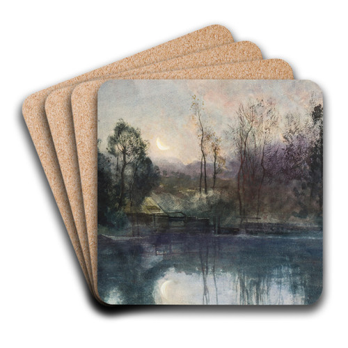 Moonlight by Johan Ericson Art Drink Coaster set