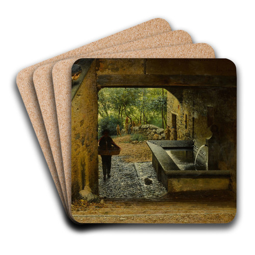 The Prank by Luigi Monteverde Art Drink Coaster set