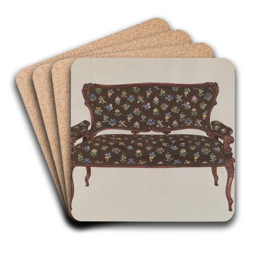 Settee by Florence Huston Art Drink Coaster set