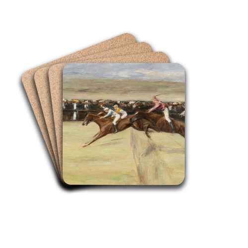 Pferderennen in den Cascinen by Max Liebermann Drink Coasters - set of 4
