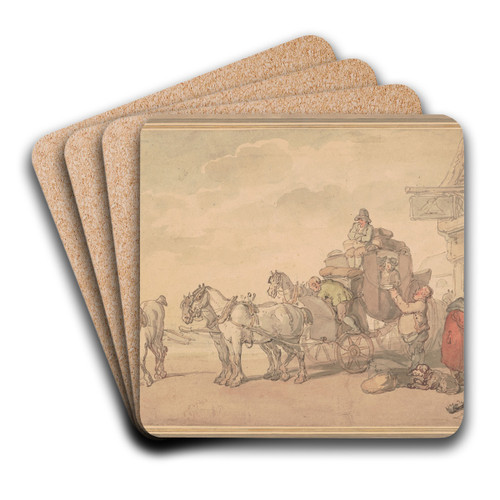 The Ship Inn by Thomas Rowlandson Art Drink Coaster set