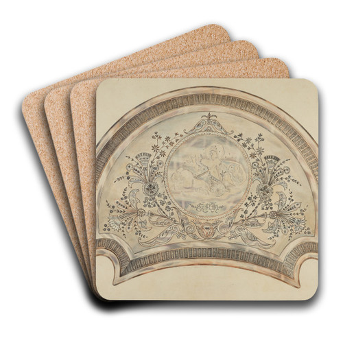 Silver Platter by Al Curry Art Drink Coaster set