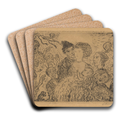 De afgunst by James Ensor Art Drink Coaster set